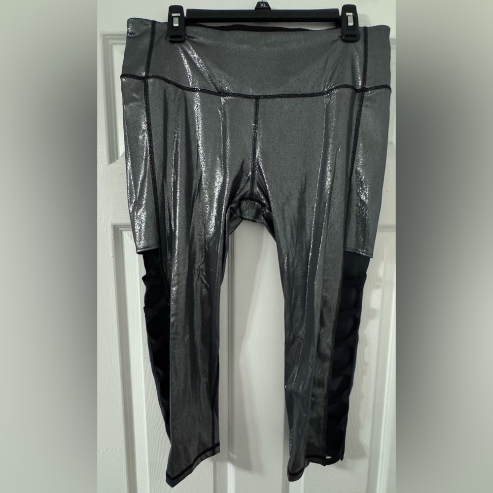 Victoria's Secret Shiny Gray Leggings
